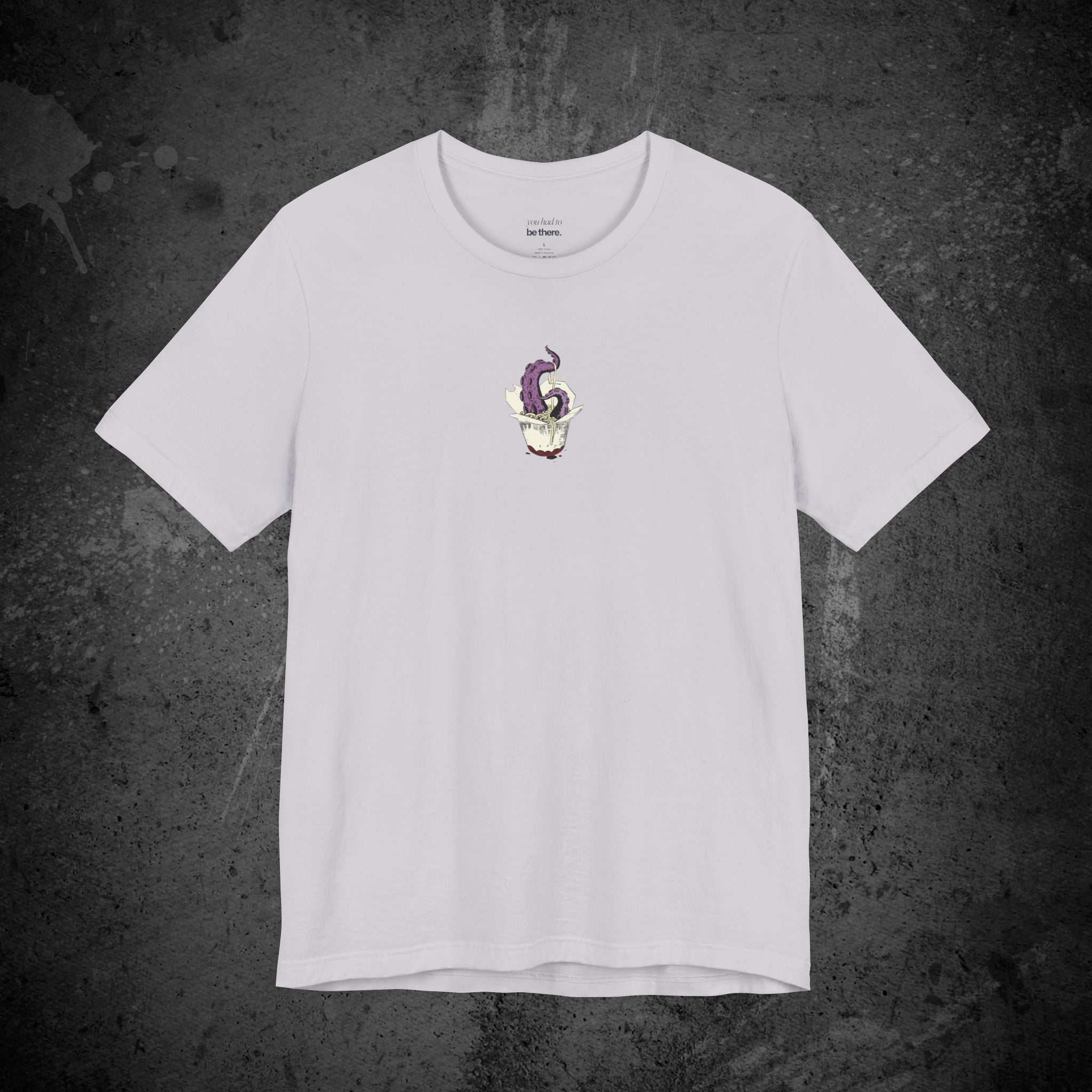 tentacle takeout printed t-shirt — nostalgic minimalist streetwear tee