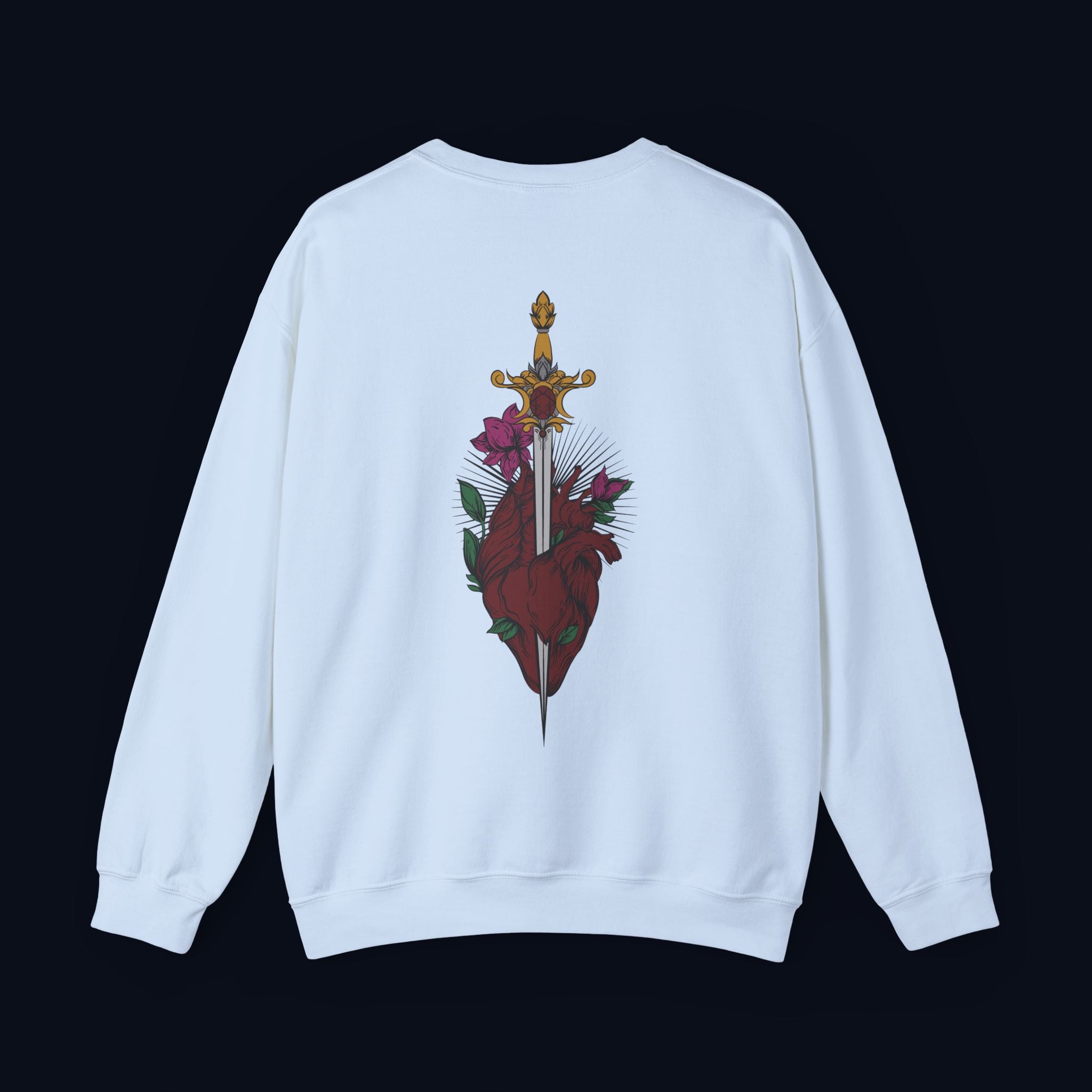 last goodbye back print crewneck sweatshirt — nostalgic minimalist streetwear