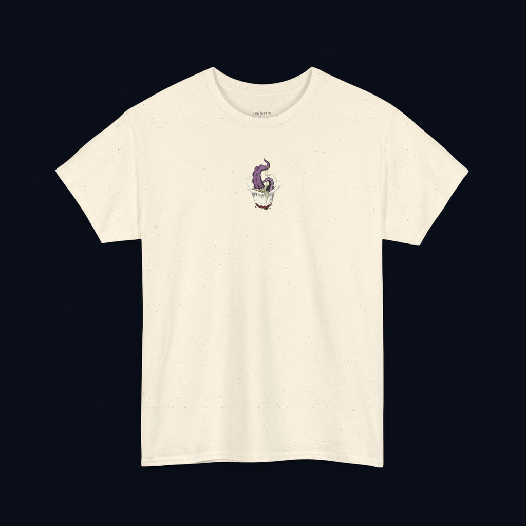 tentacle takeout printed t-shirt — nostalgic minimalist streetwear tee
