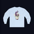 tentacle takeout back print long sleeve t-shirt — nostalgic minimalist streetwear
