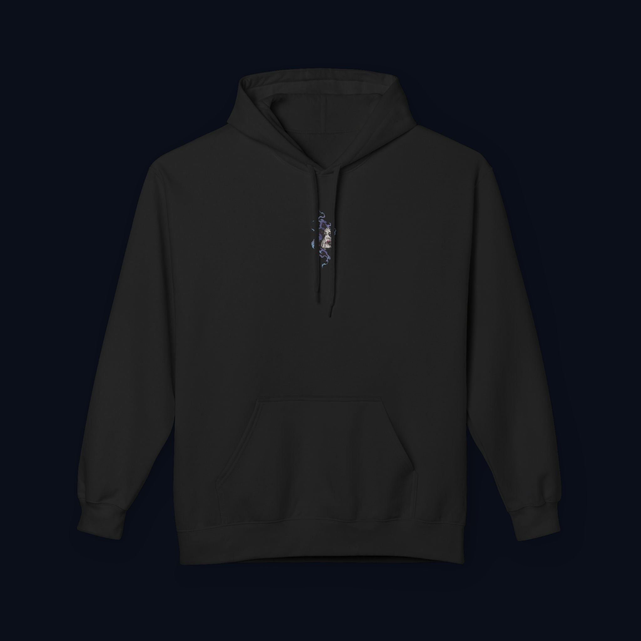 haunted portrait printed hoodie — nostalgic minimalist streetwear