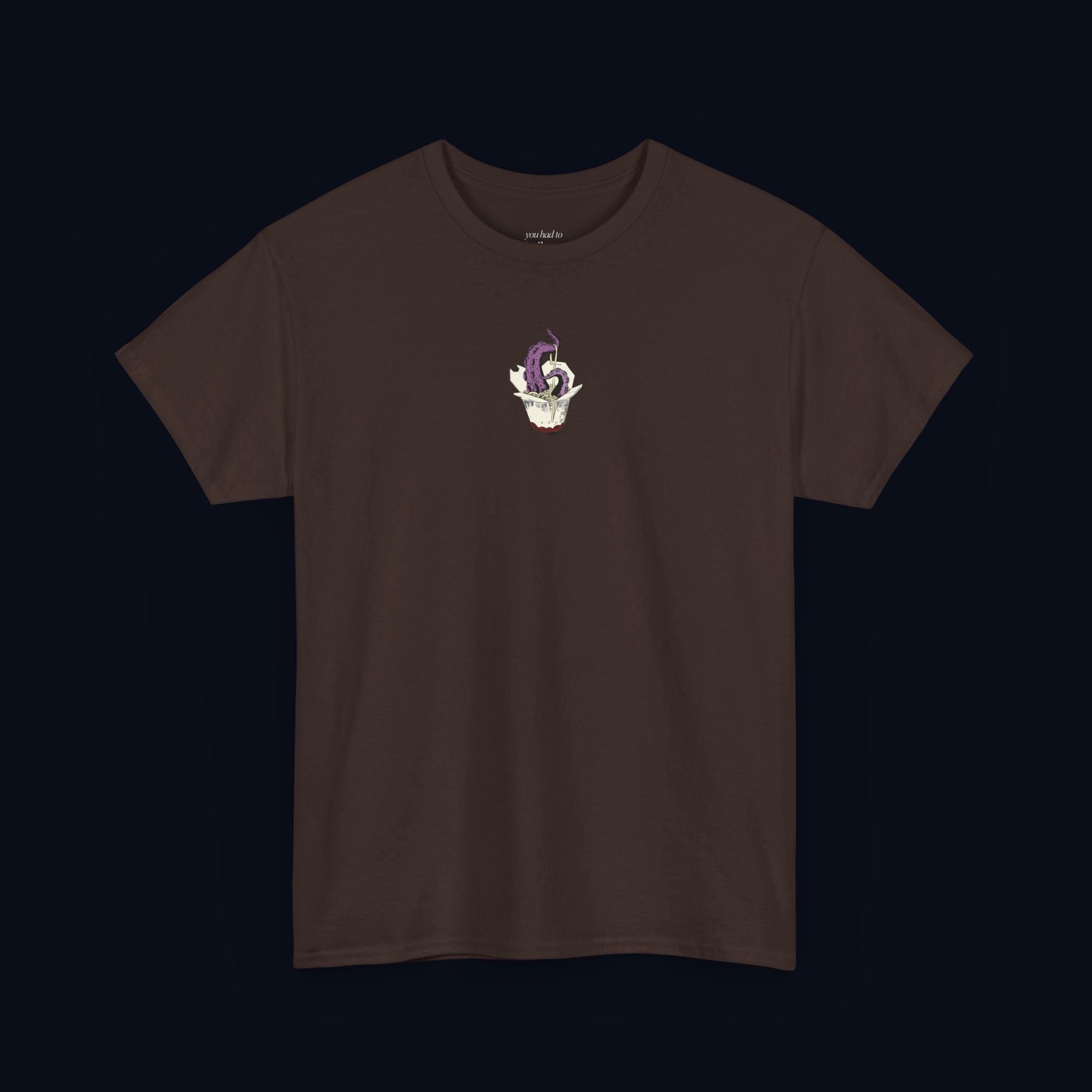 tentacle takeout printed t-shirt — nostalgic minimalist streetwear tee