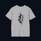 haunted portrait back print t-shirt — nostalgic streetwear inspired by memories