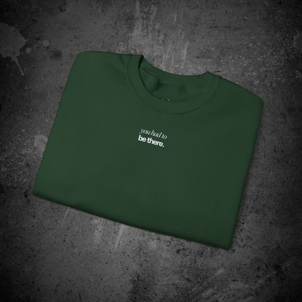 last goodbye back print crewneck sweatshirt — nostalgic minimalist streetwear
