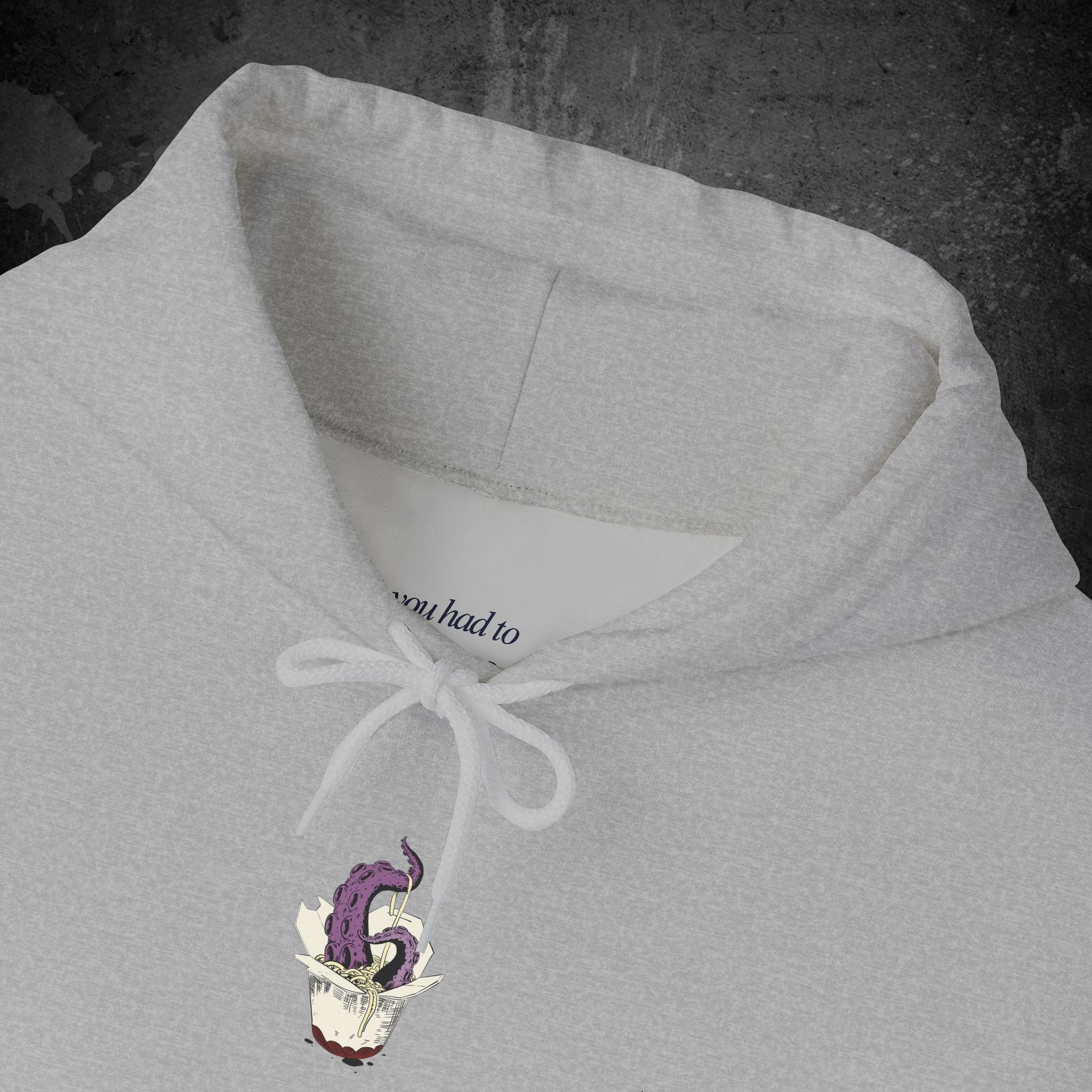 tentacle takeout printed hoodie — nostalgic minimalist streetwear