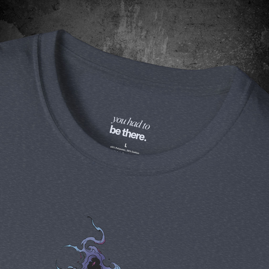 haunted portrait printed t-shirt — nostalgic minimalist streetwear tee