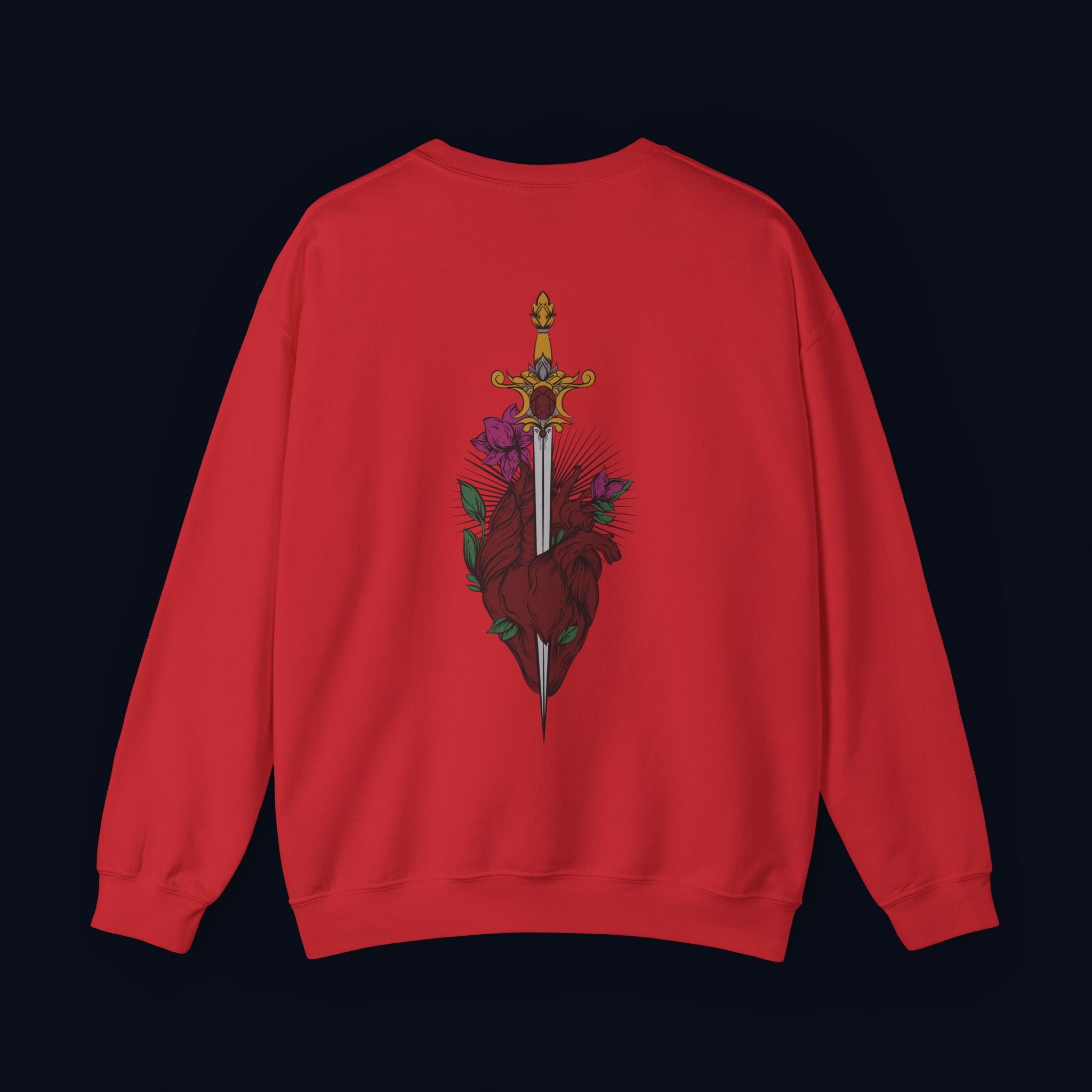 last goodbye back print crewneck sweatshirt — nostalgic minimalist streetwear