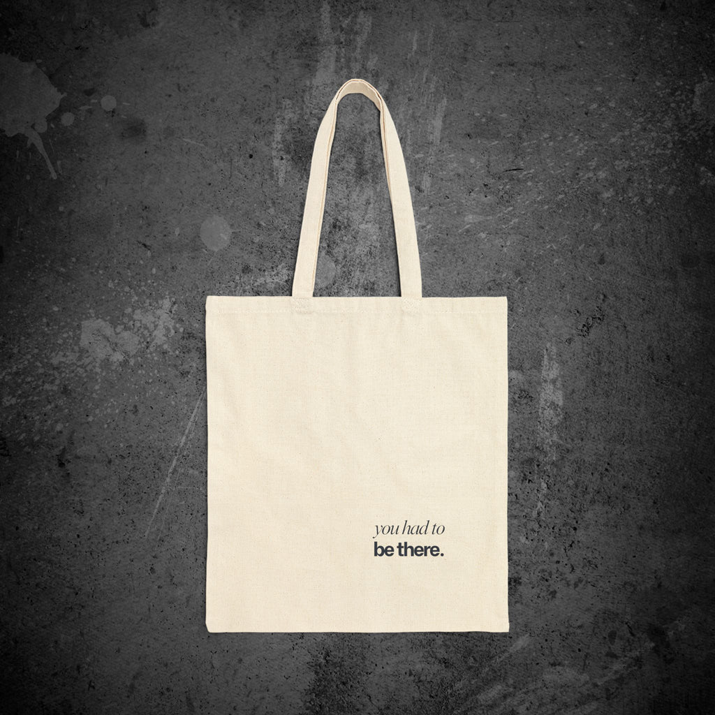 haunted portrait canvas tote bag — heavyweight nostalgic streetwear tote