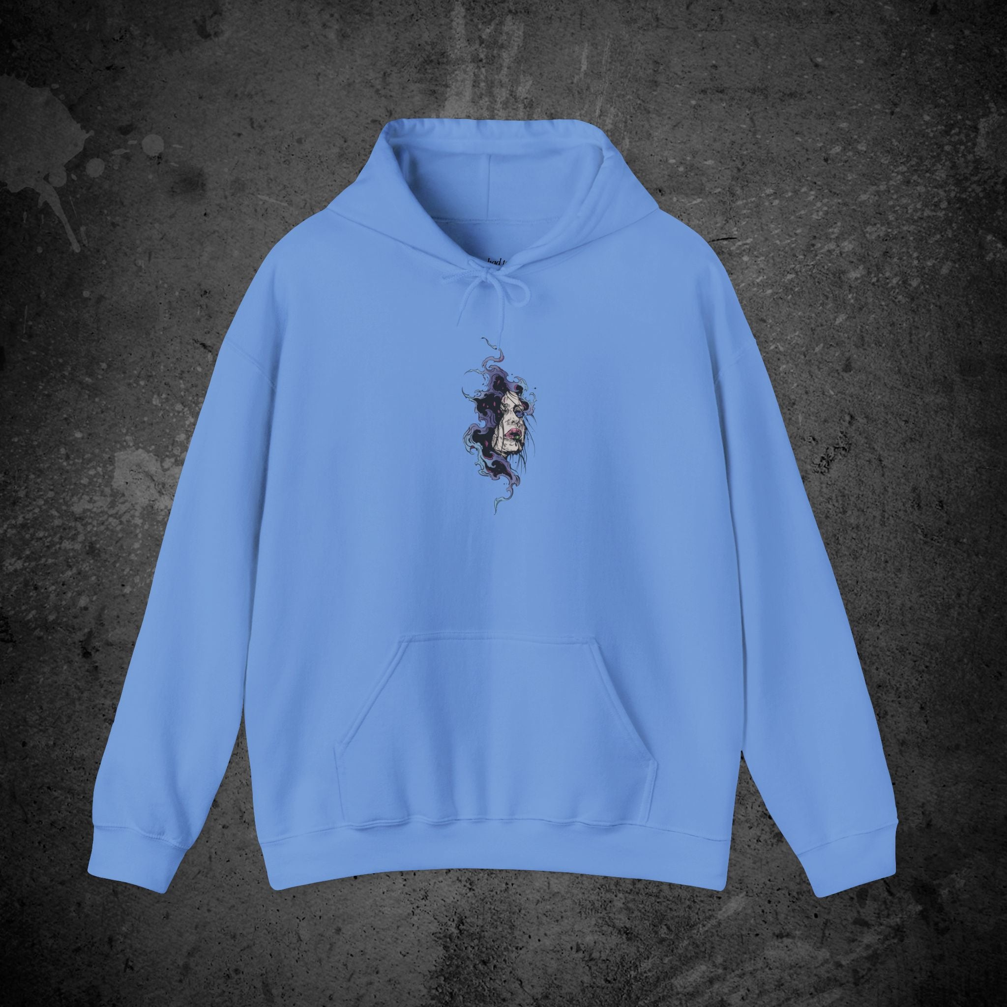 haunted portrait printed hoodie — nostalgic minimalist streetwear