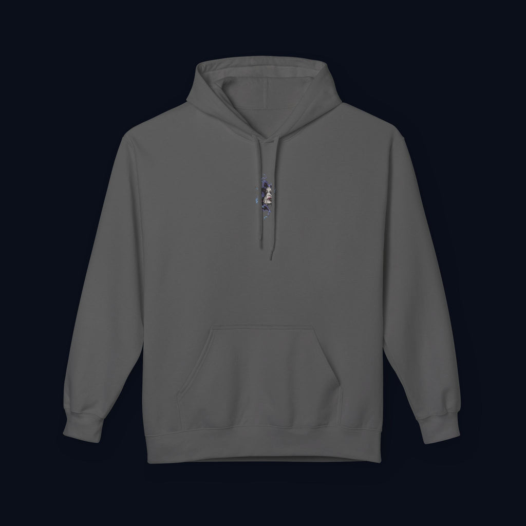 haunted portrait printed hoodie — nostalgic minimalist streetwear