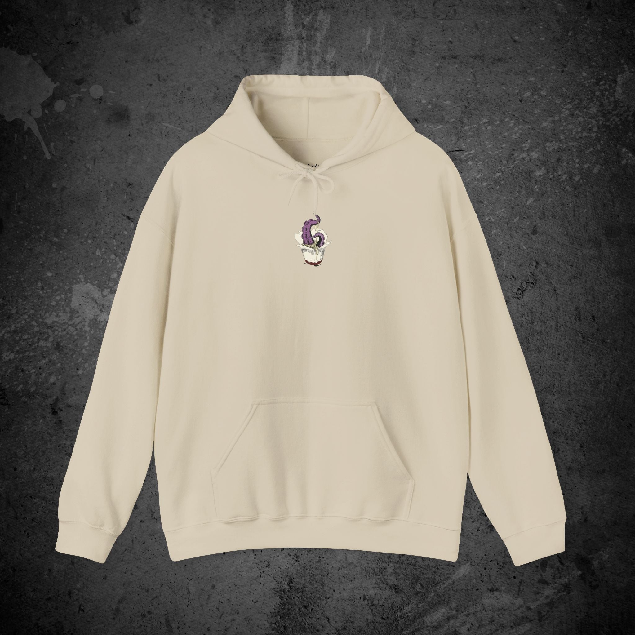 tentacle takeout printed hoodie — nostalgic minimalist streetwear