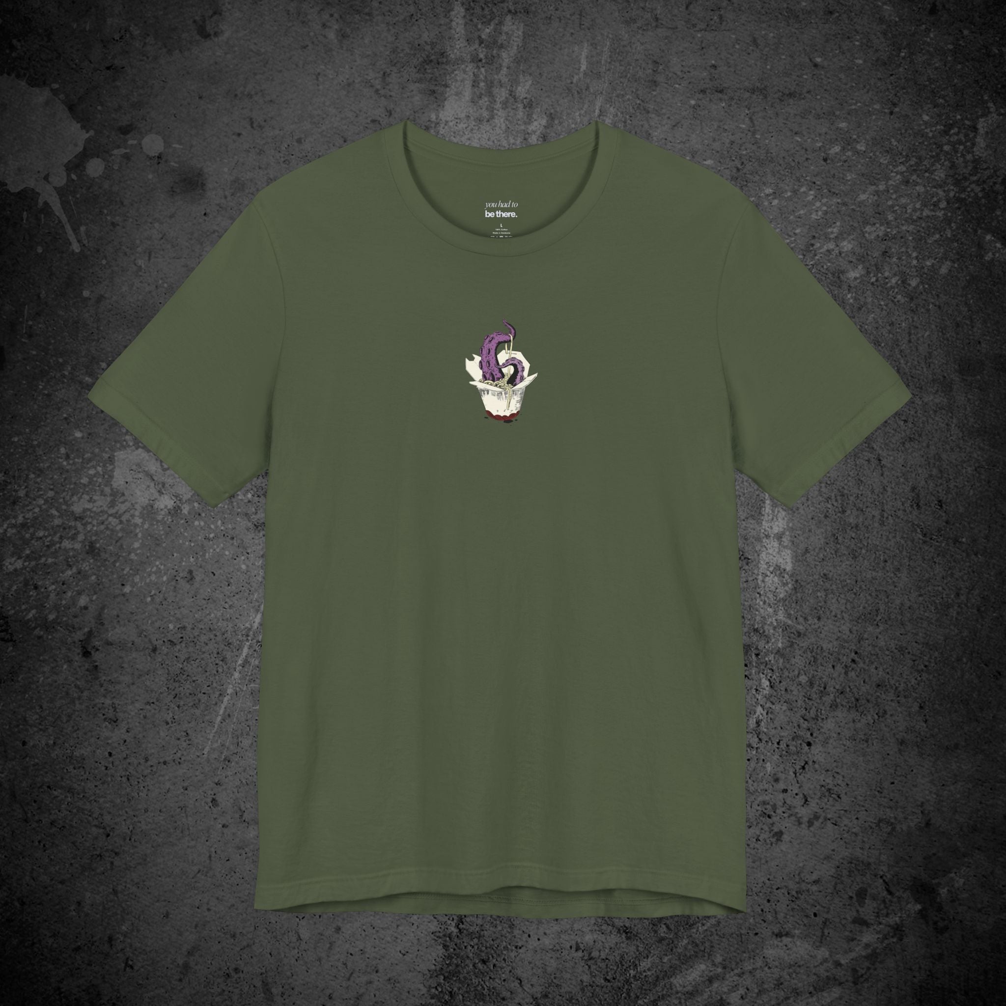 tentacle takeout printed t-shirt — nostalgic minimalist streetwear tee
