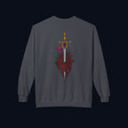 last goodbye back print crewneck sweatshirt — nostalgic minimalist streetwear