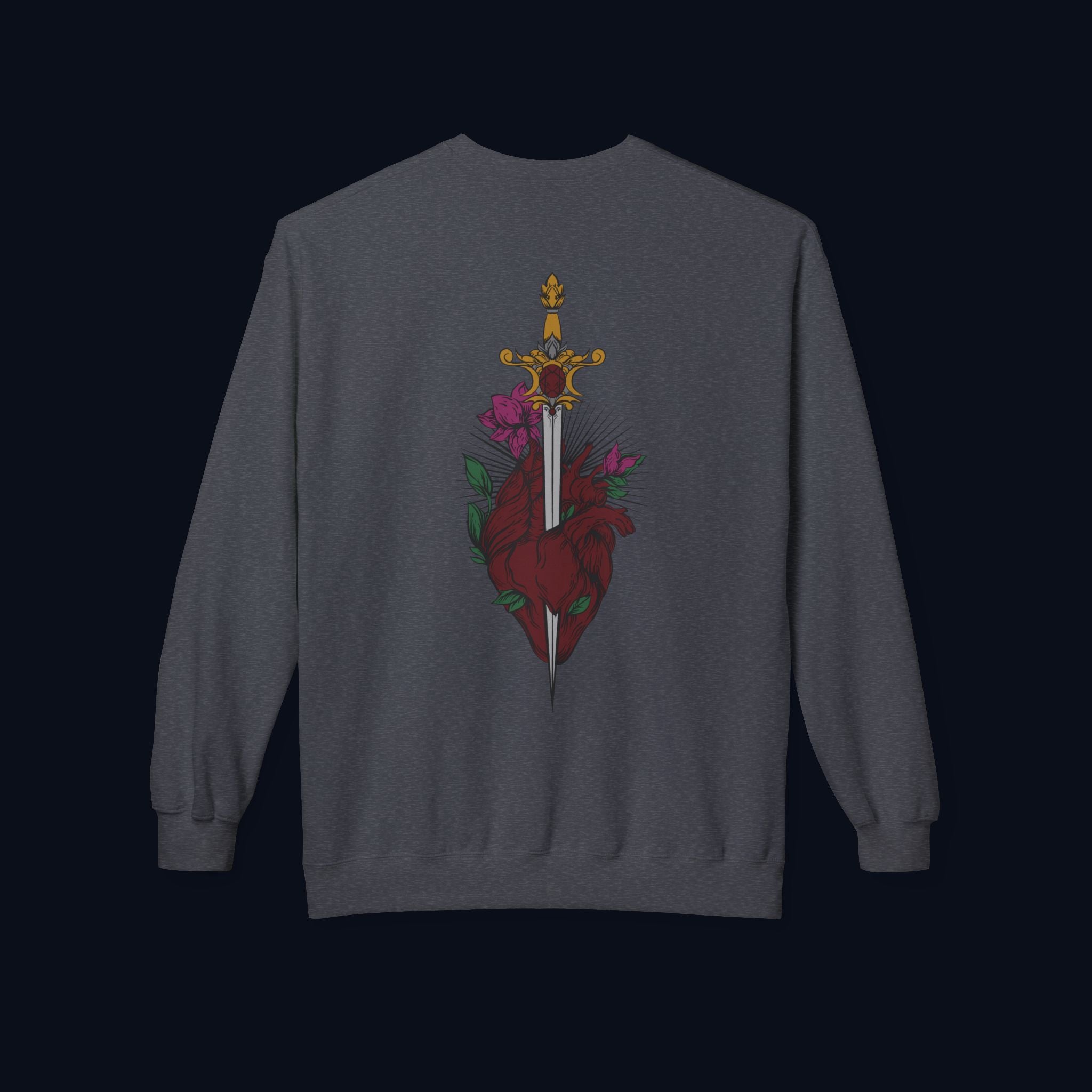 last goodbye back print crewneck sweatshirt — nostalgic minimalist streetwear