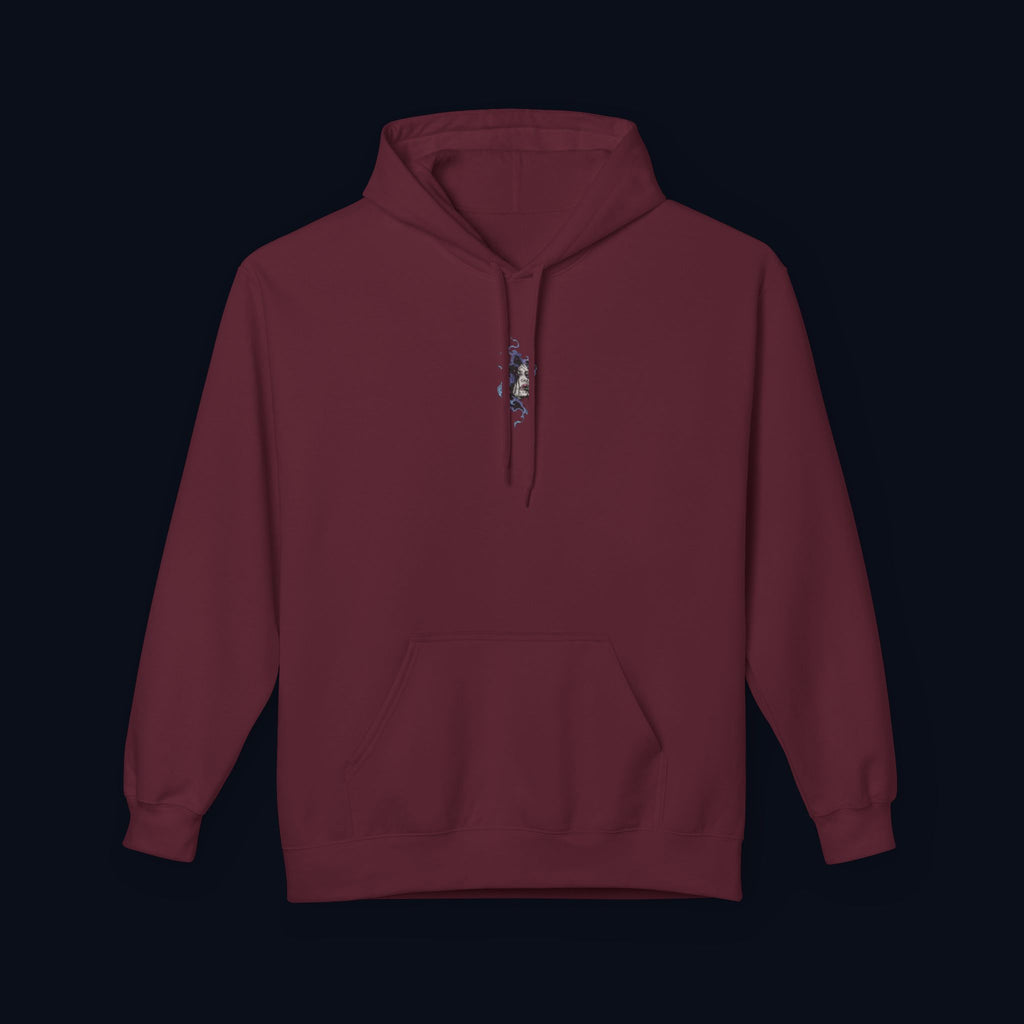 haunted portrait printed hoodie — nostalgic minimalist streetwear