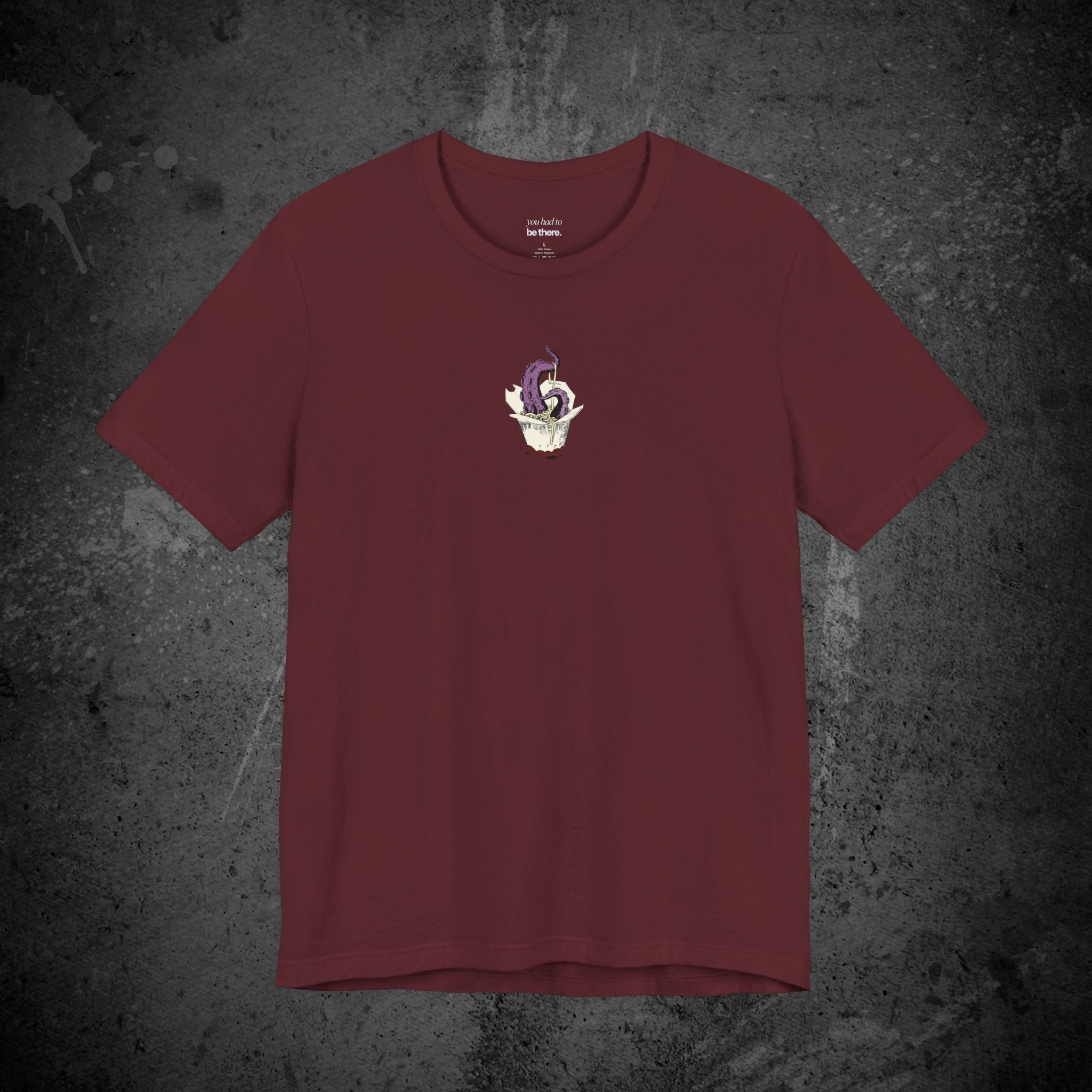 tentacle takeout printed t-shirt — nostalgic minimalist streetwear tee