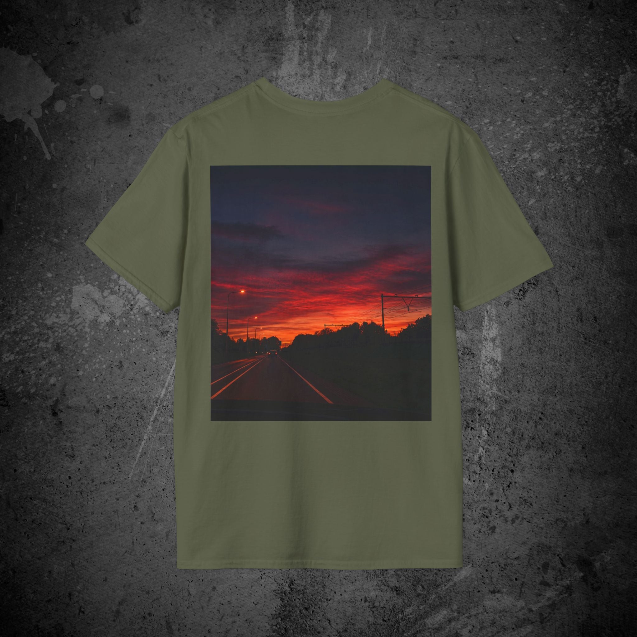 the long way home back print t-shirt — nostalgic minimalist streetwear