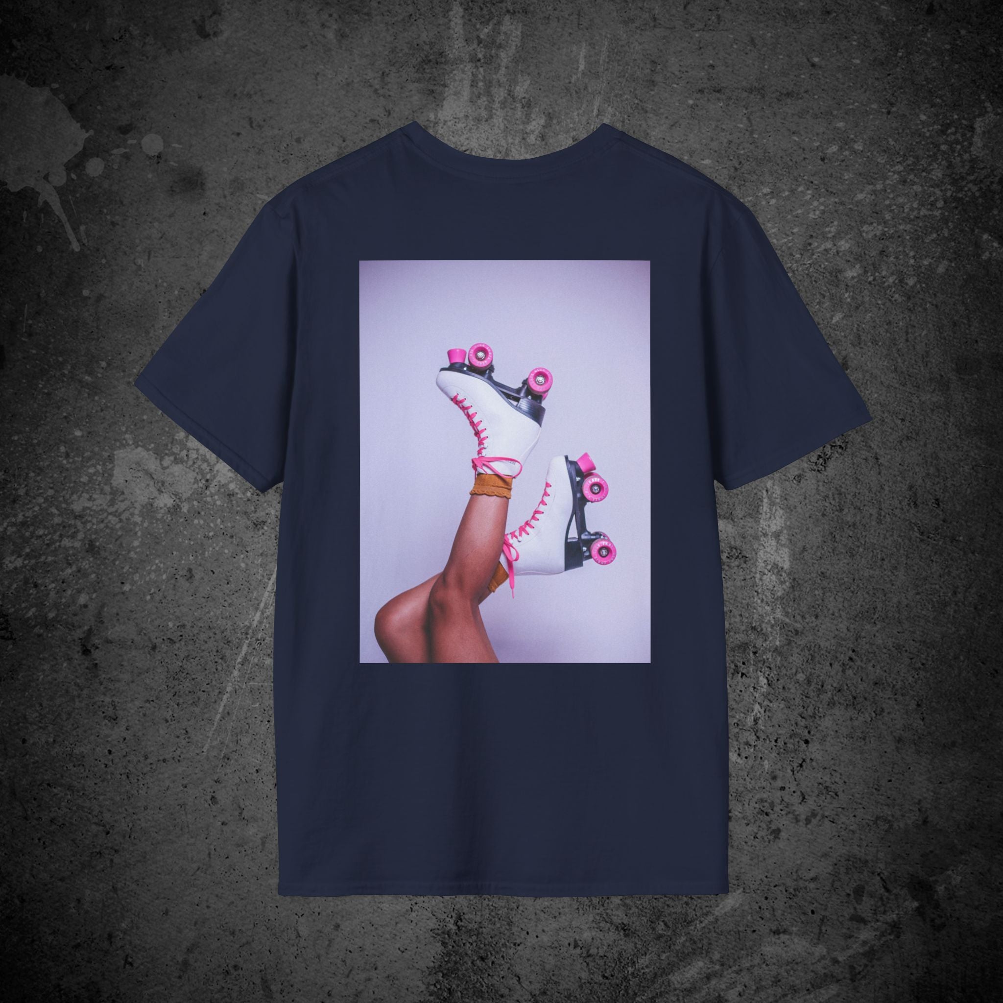 roller disco dreams back print t-shirt — nostalgic minimalist streetwear