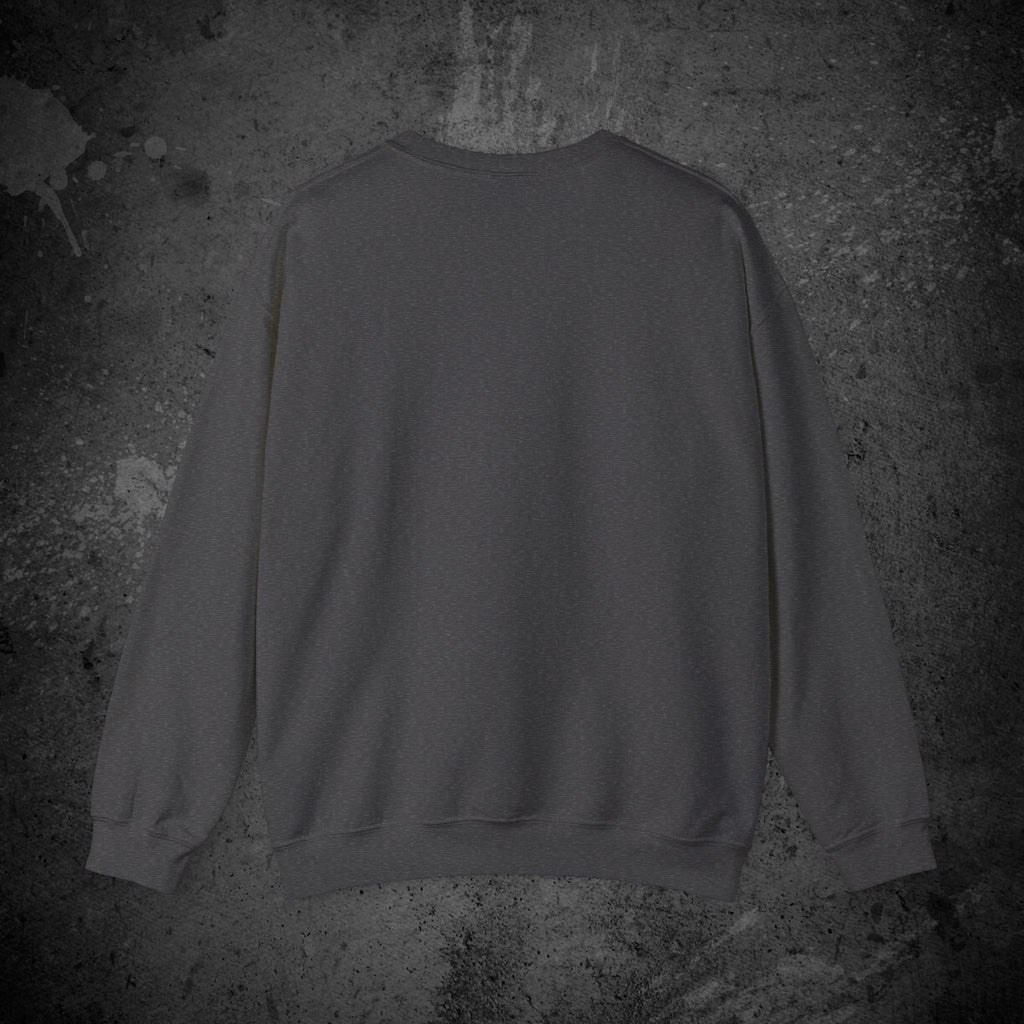 haunted portrait printed crewneck sweatshirt — nostalgic minimalist streetwear