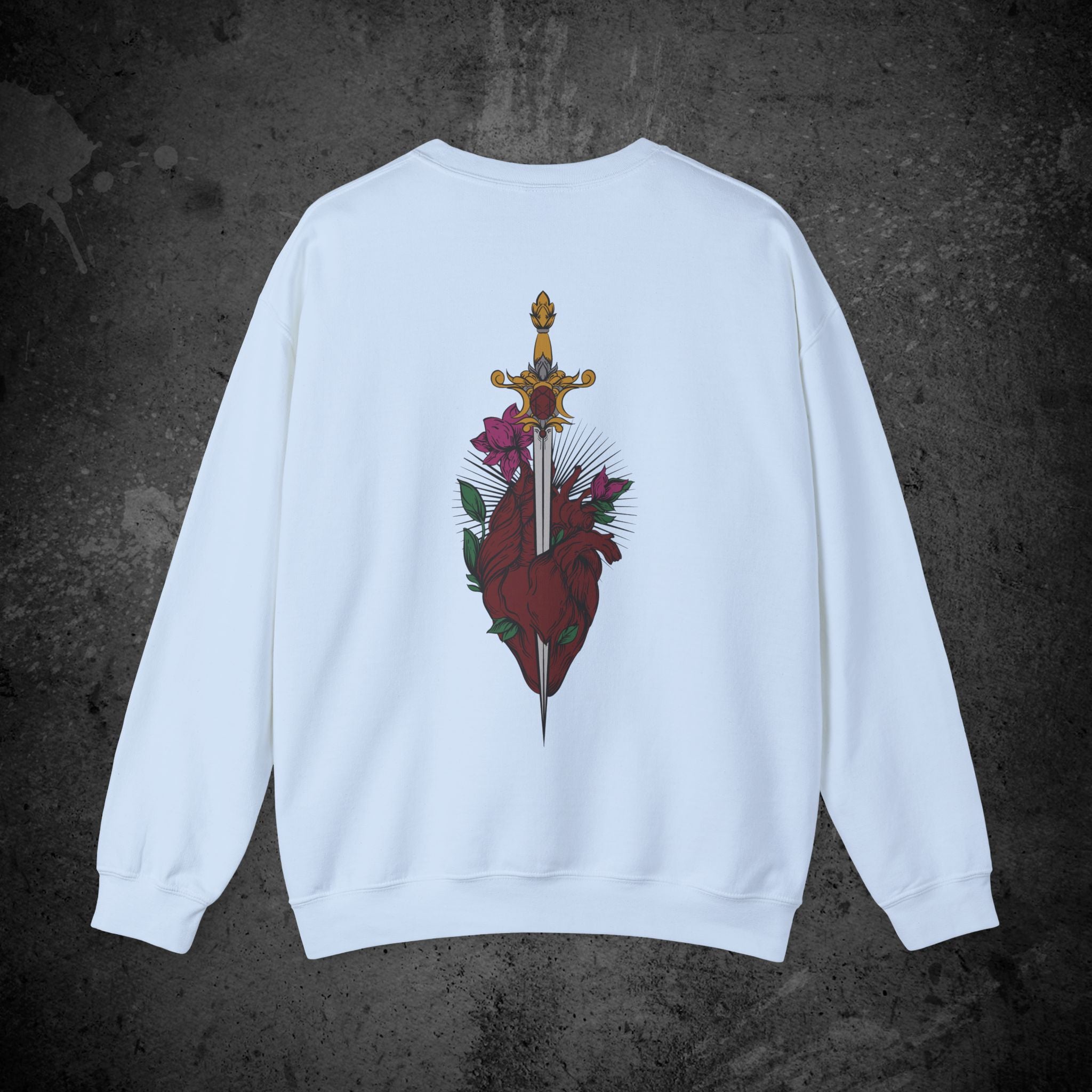 last goodbye back print crewneck sweatshirt — nostalgic minimalist streetwear