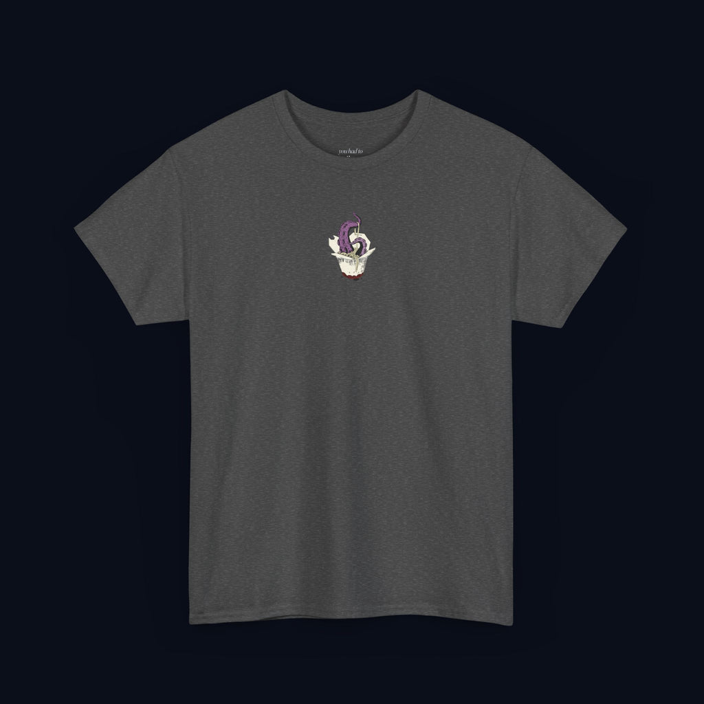 tentacle takeout printed t-shirt — nostalgic minimalist streetwear tee