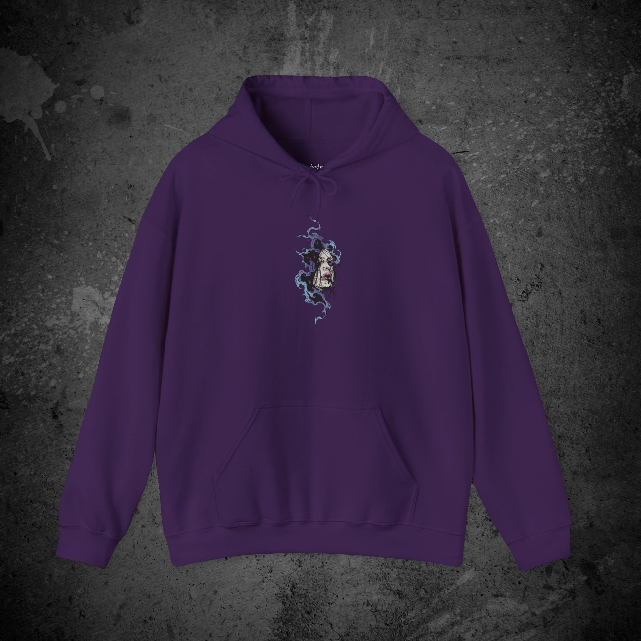 haunted portrait printed hoodie — nostalgic minimalist streetwear
