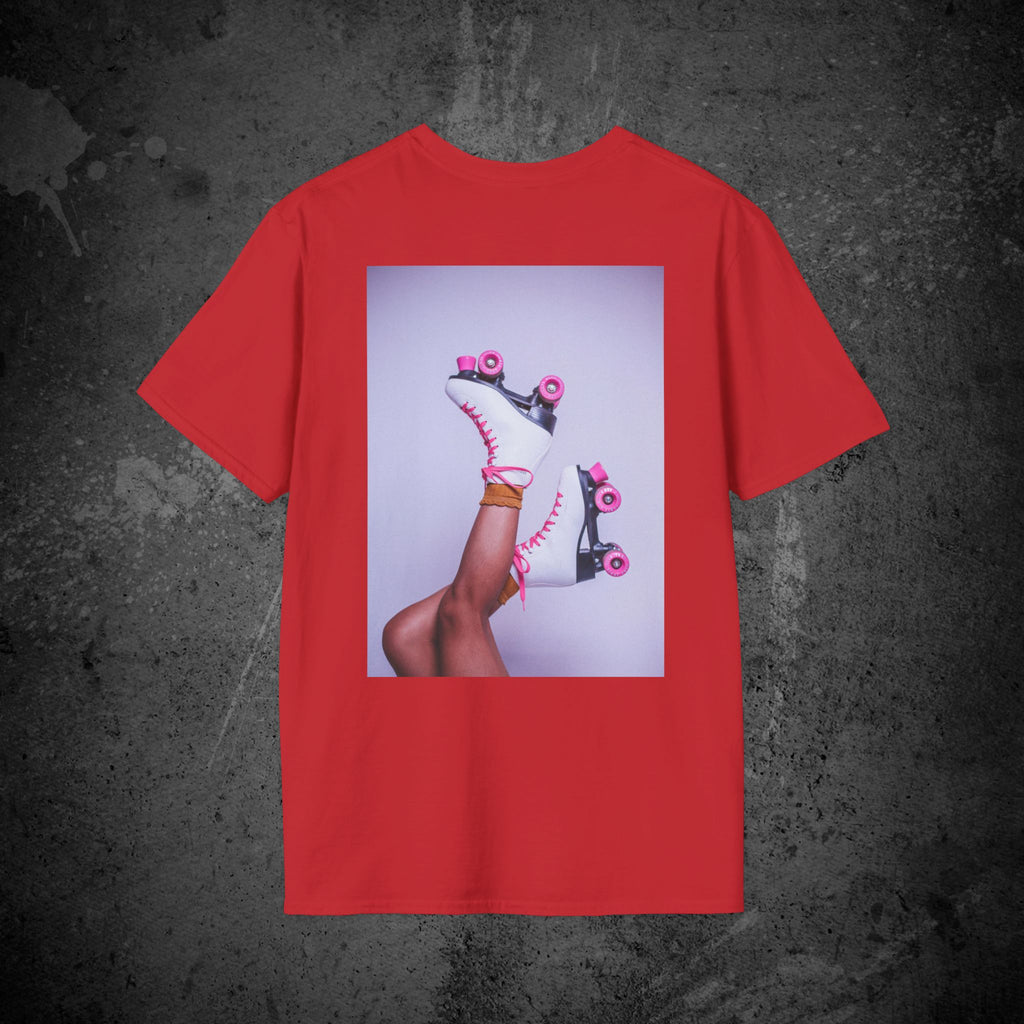 roller disco dreams back print t-shirt — nostalgic minimalist streetwear