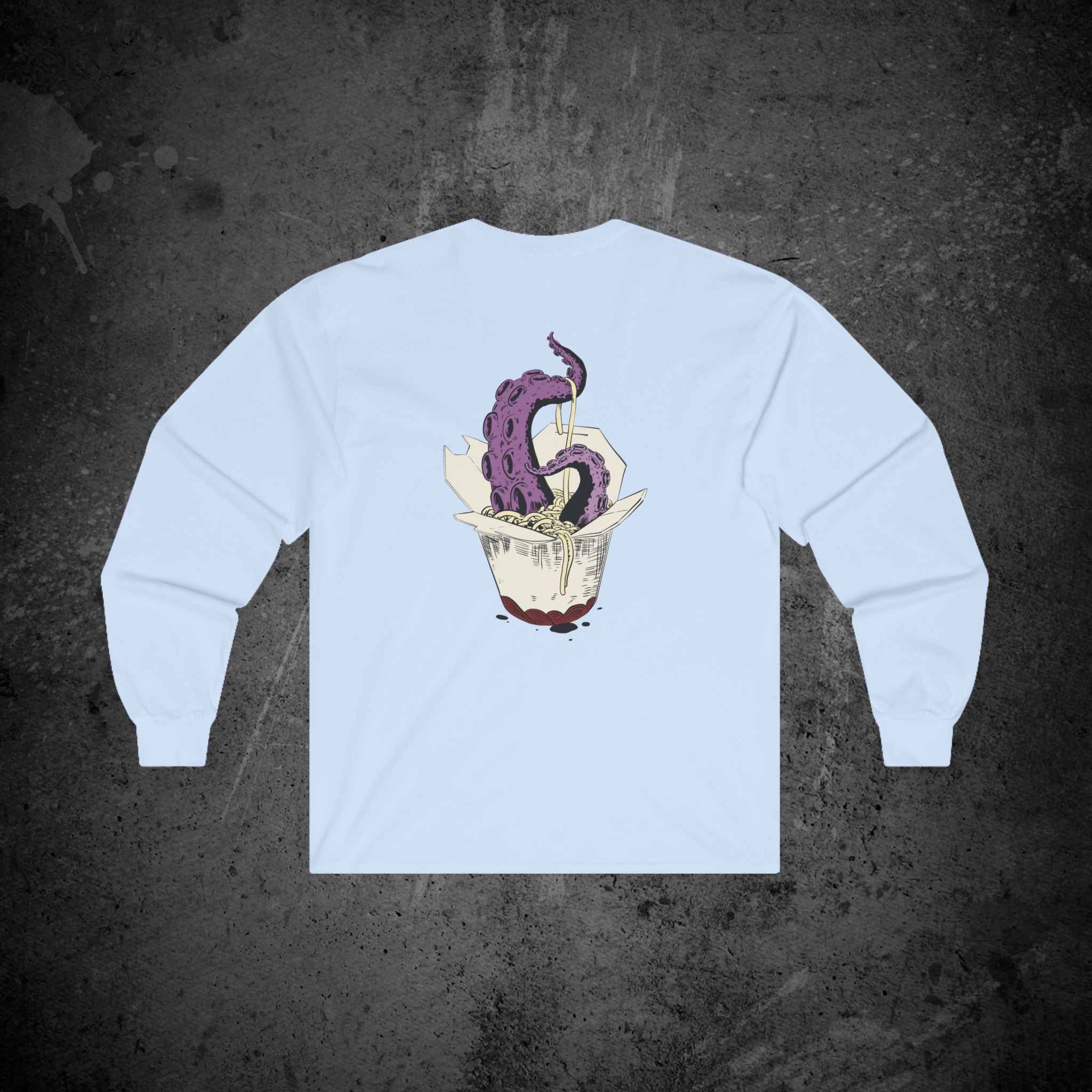 tentacle takeout long sleeve t-shirt — nostalgic minimalist streetwear
