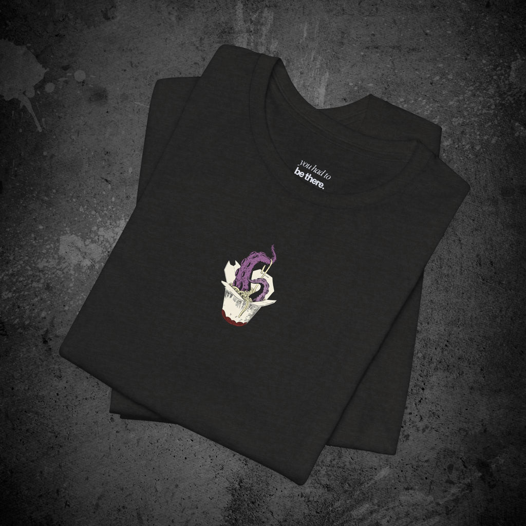 tentacle takeout printed t-shirt — nostalgic minimalist streetwear tee
