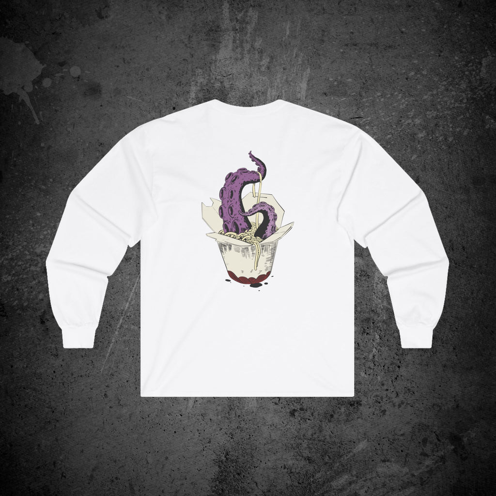 tentacle takeout long sleeve t-shirt — nostalgic minimalist streetwear