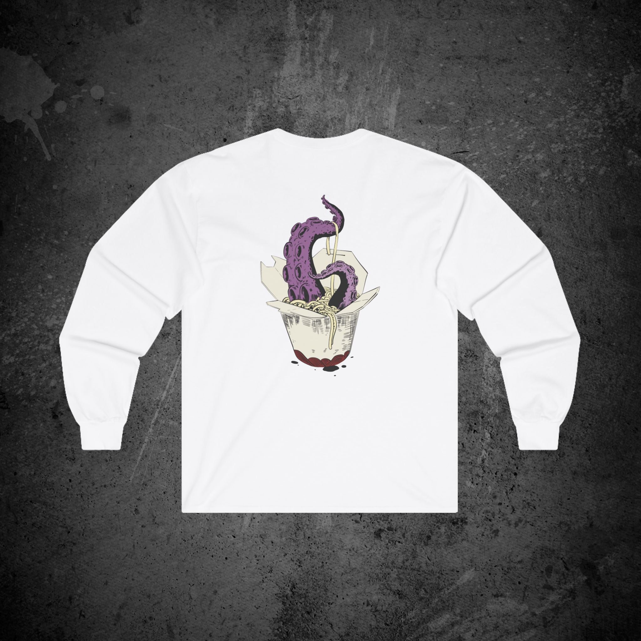 tentacle takeout long sleeve t-shirt — nostalgic minimalist streetwear