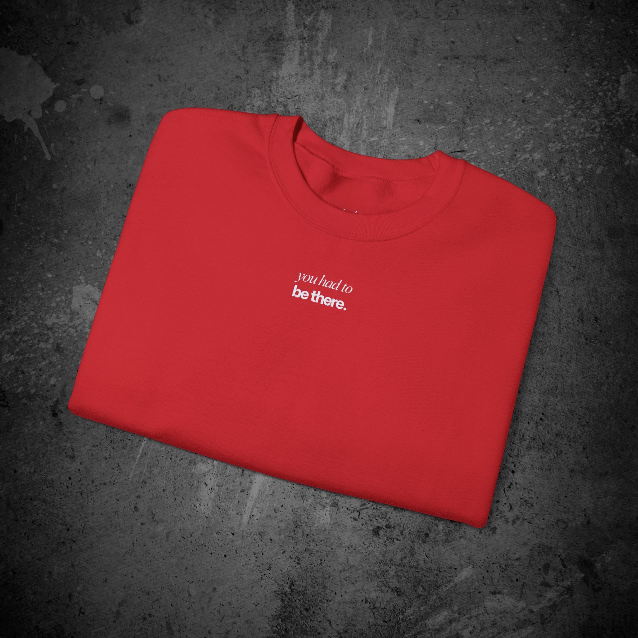 last goodbye back print crewneck sweatshirt — nostalgic minimalist streetwear