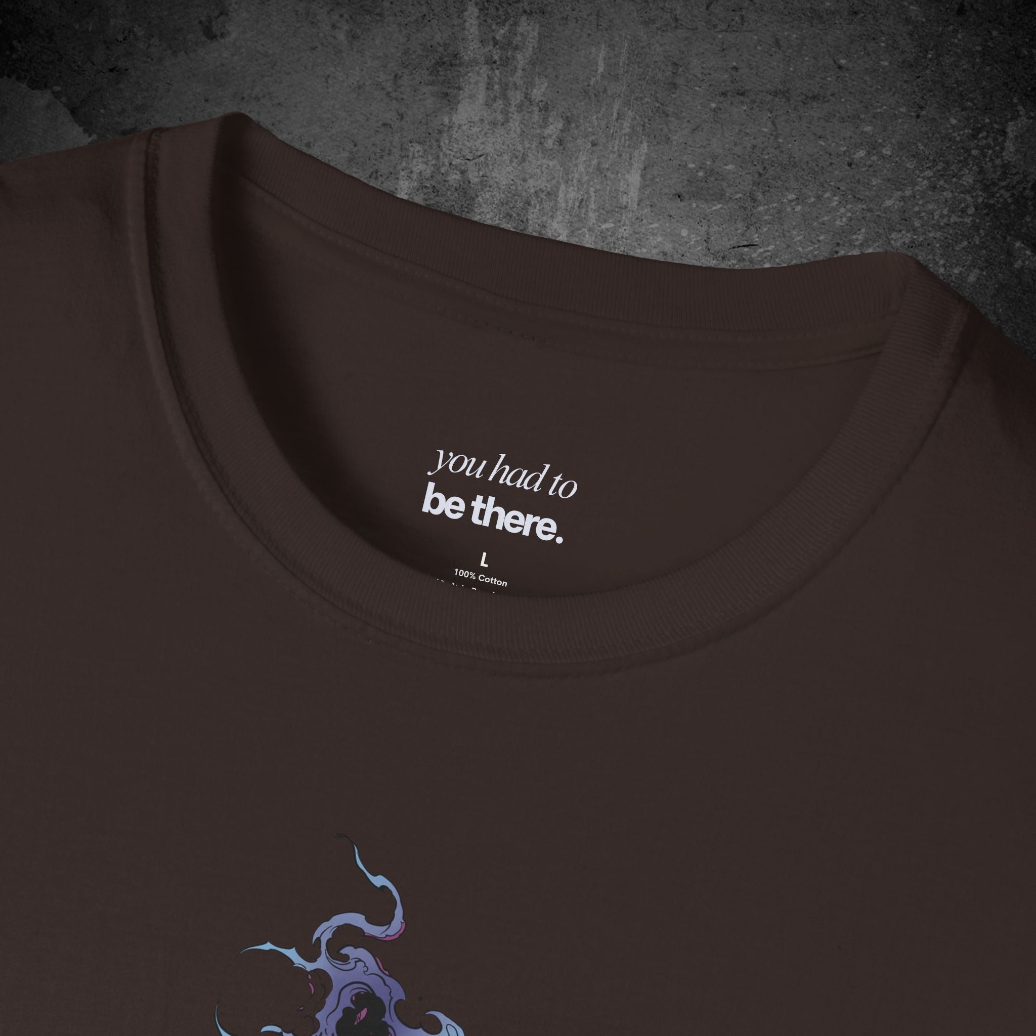 haunted portrait printed t-shirt — nostalgic minimalist streetwear tee