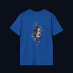 haunted portrait back print t-shirt — nostalgic streetwear inspired by memories