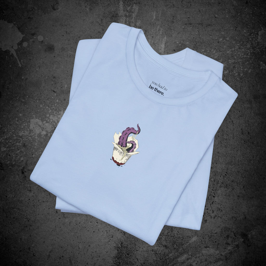 tentacle takeout printed t-shirt — nostalgic minimalist streetwear tee