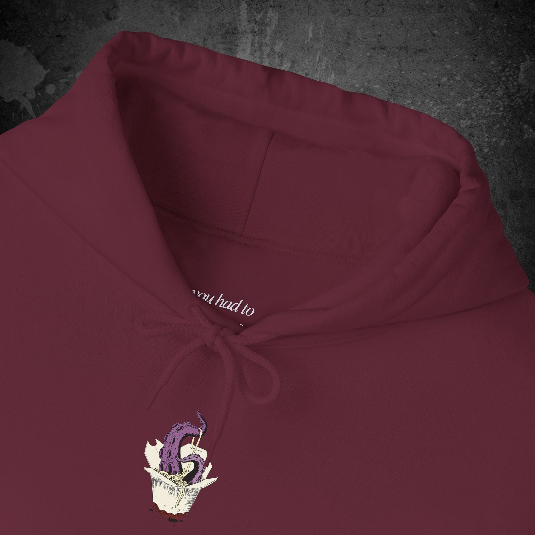 tentacle takeout printed hoodie — nostalgic minimalist streetwear