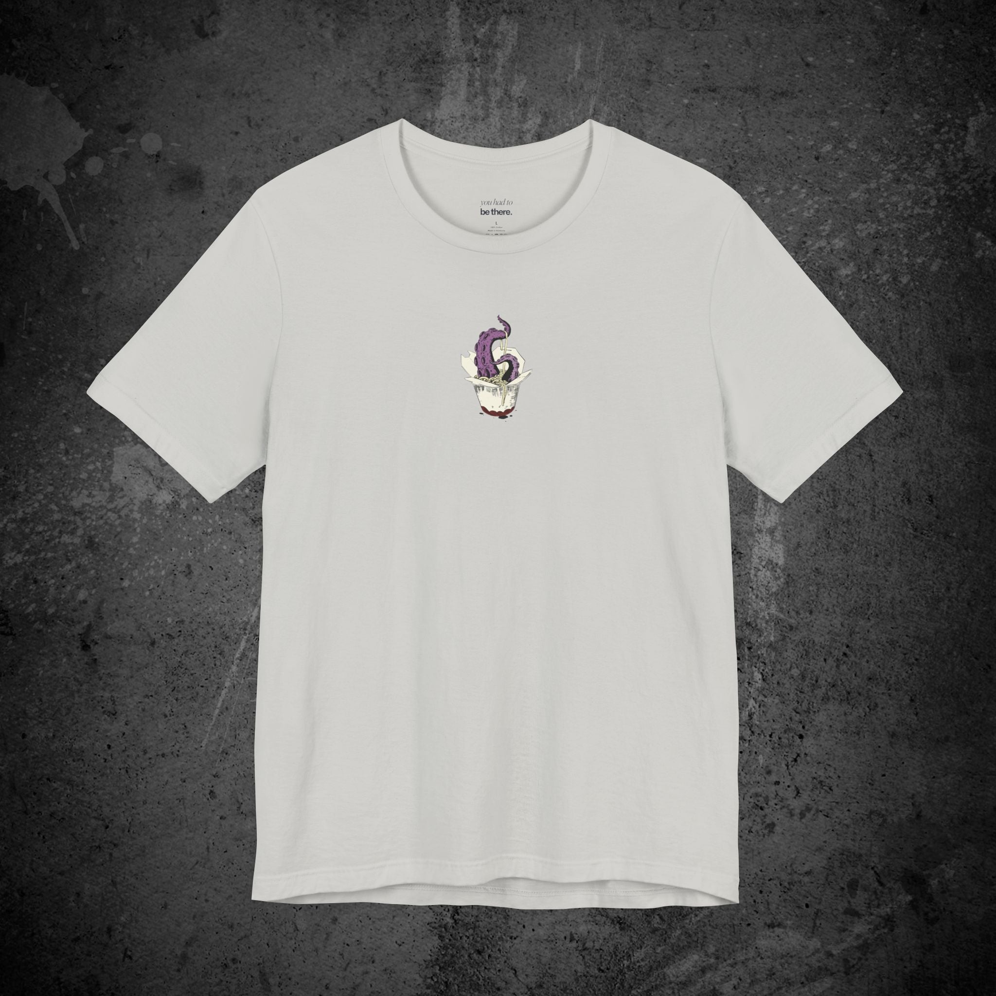 tentacle takeout printed t-shirt — nostalgic minimalist streetwear tee