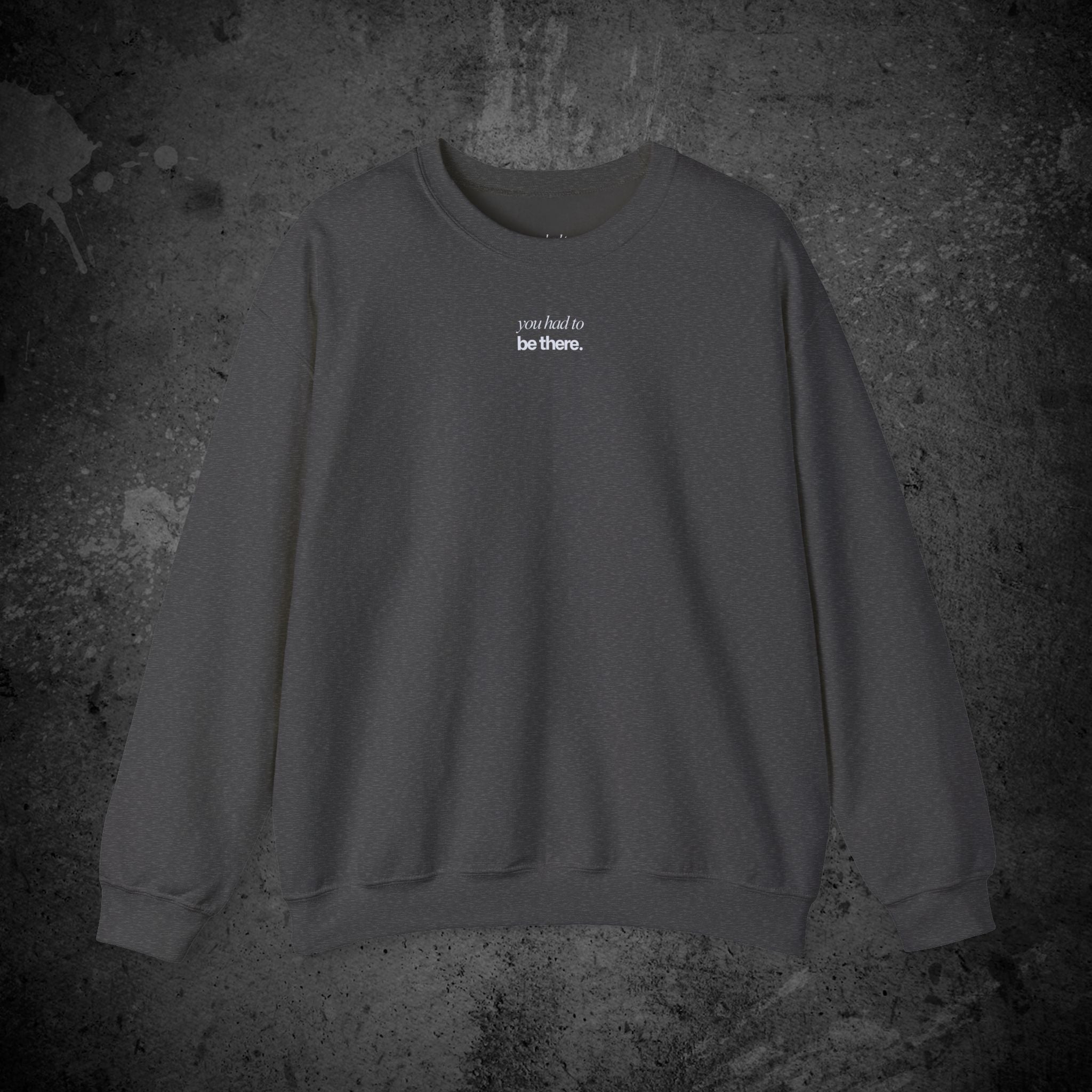 last goodbye back print crewneck sweatshirt — nostalgic minimalist streetwear