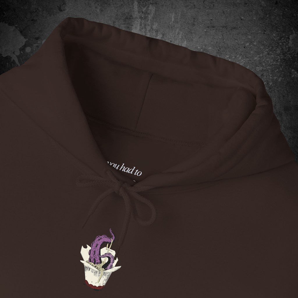 tentacle takeout printed hoodie — nostalgic minimalist streetwear