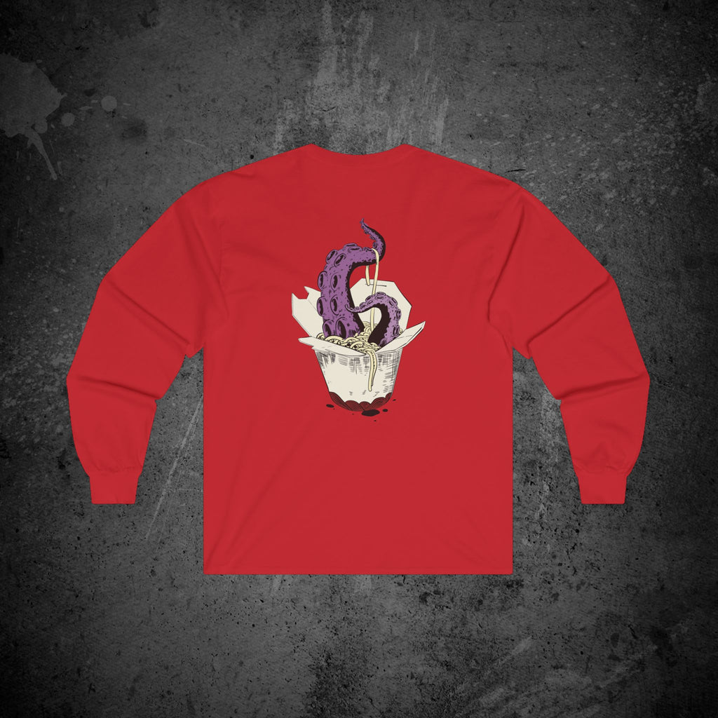 tentacle takeout long sleeve t-shirt — nostalgic minimalist streetwear
