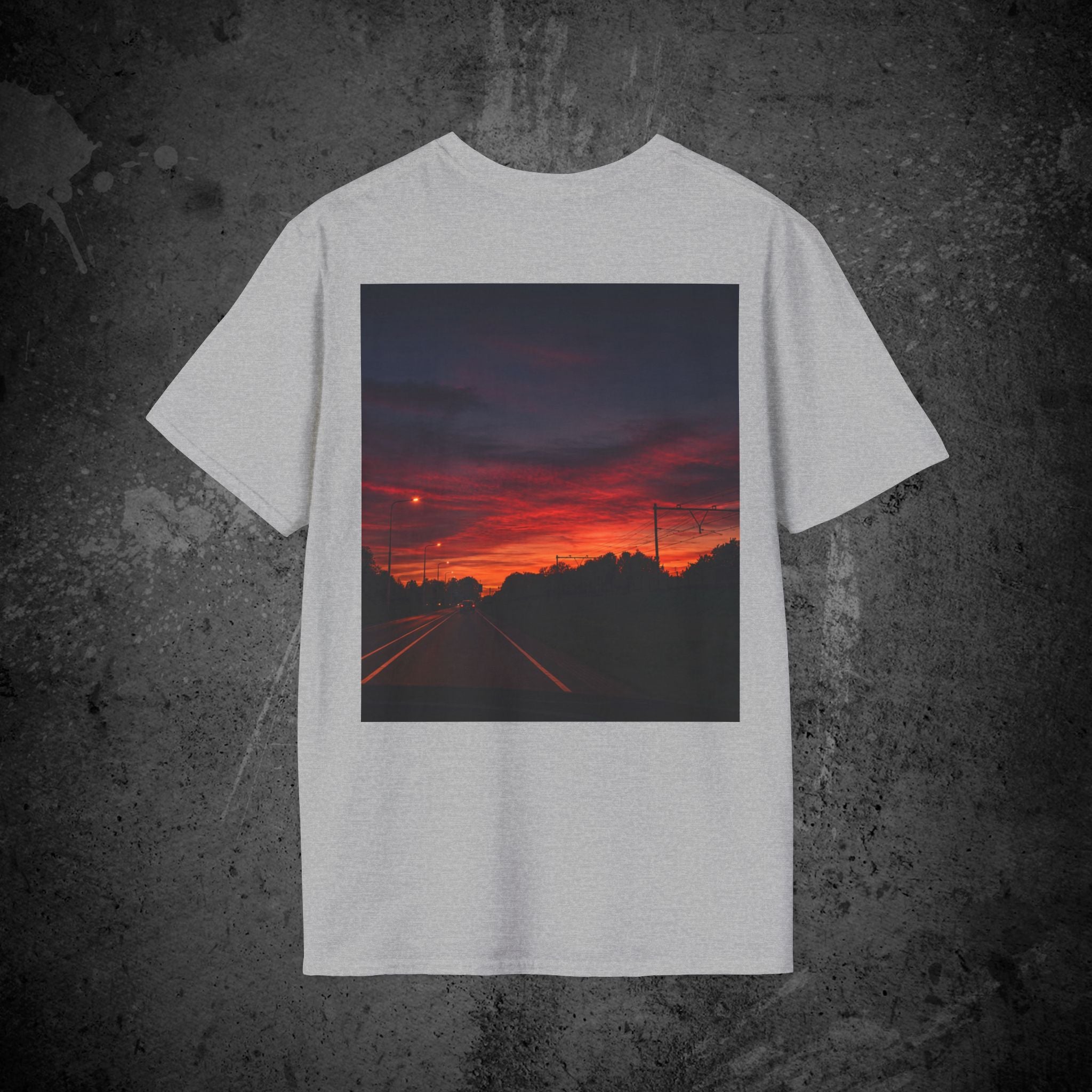 the long way home back print t-shirt — nostalgic minimalist streetwear