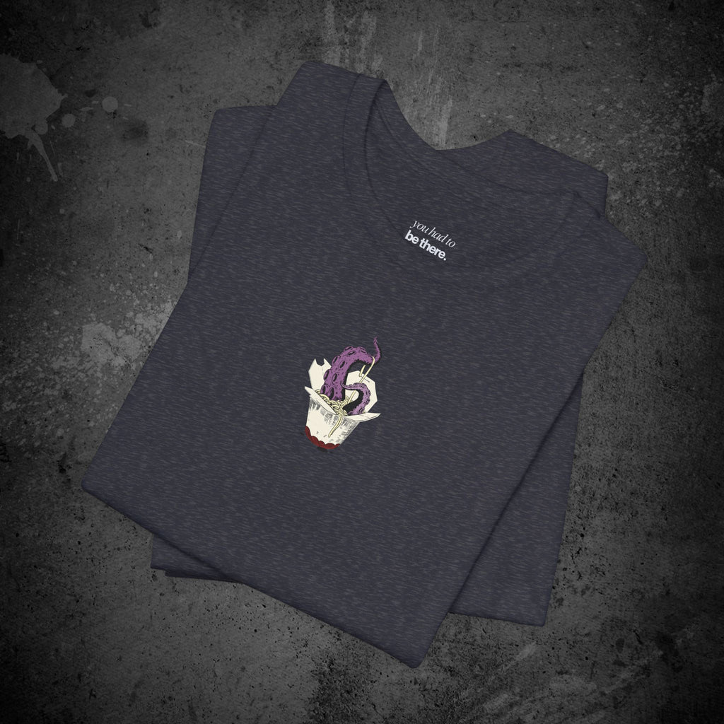 tentacle takeout printed t-shirt — nostalgic minimalist streetwear tee
