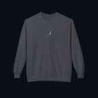 haunted portrait printed crewneck sweatshirt — nostalgic minimalist streetwear