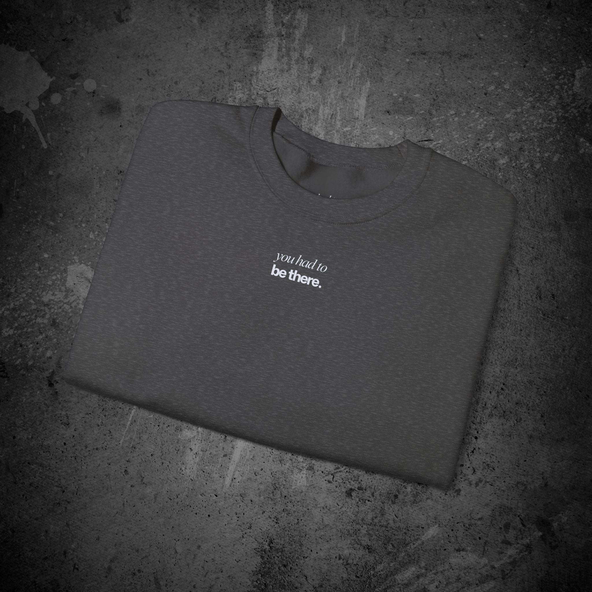 last goodbye back print crewneck sweatshirt — nostalgic minimalist streetwear