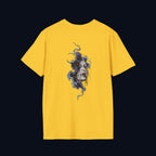 haunted portrait back print t-shirt — nostalgic streetwear inspired by memories