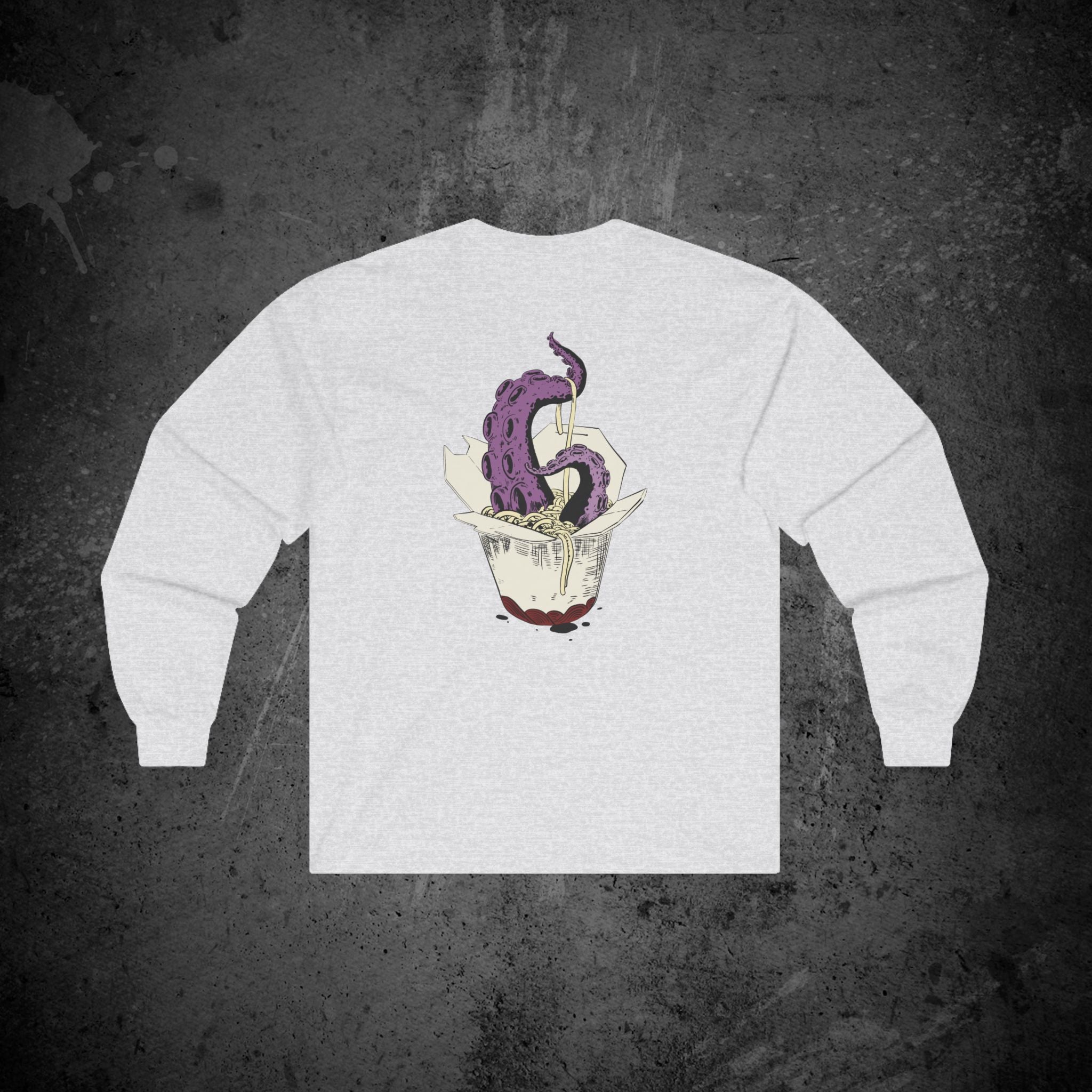 tentacle takeout long sleeve t-shirt — nostalgic minimalist streetwear