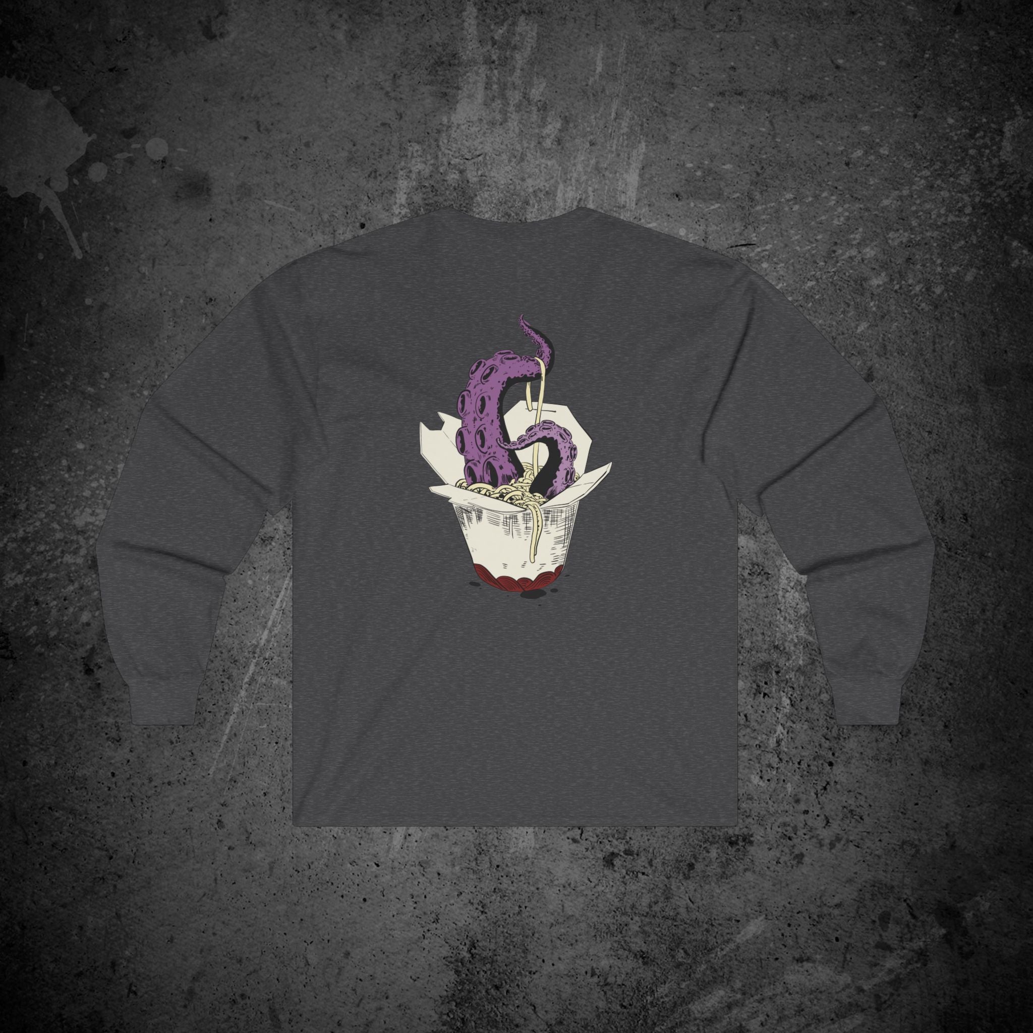 tentacle takeout long sleeve t-shirt — nostalgic minimalist streetwear