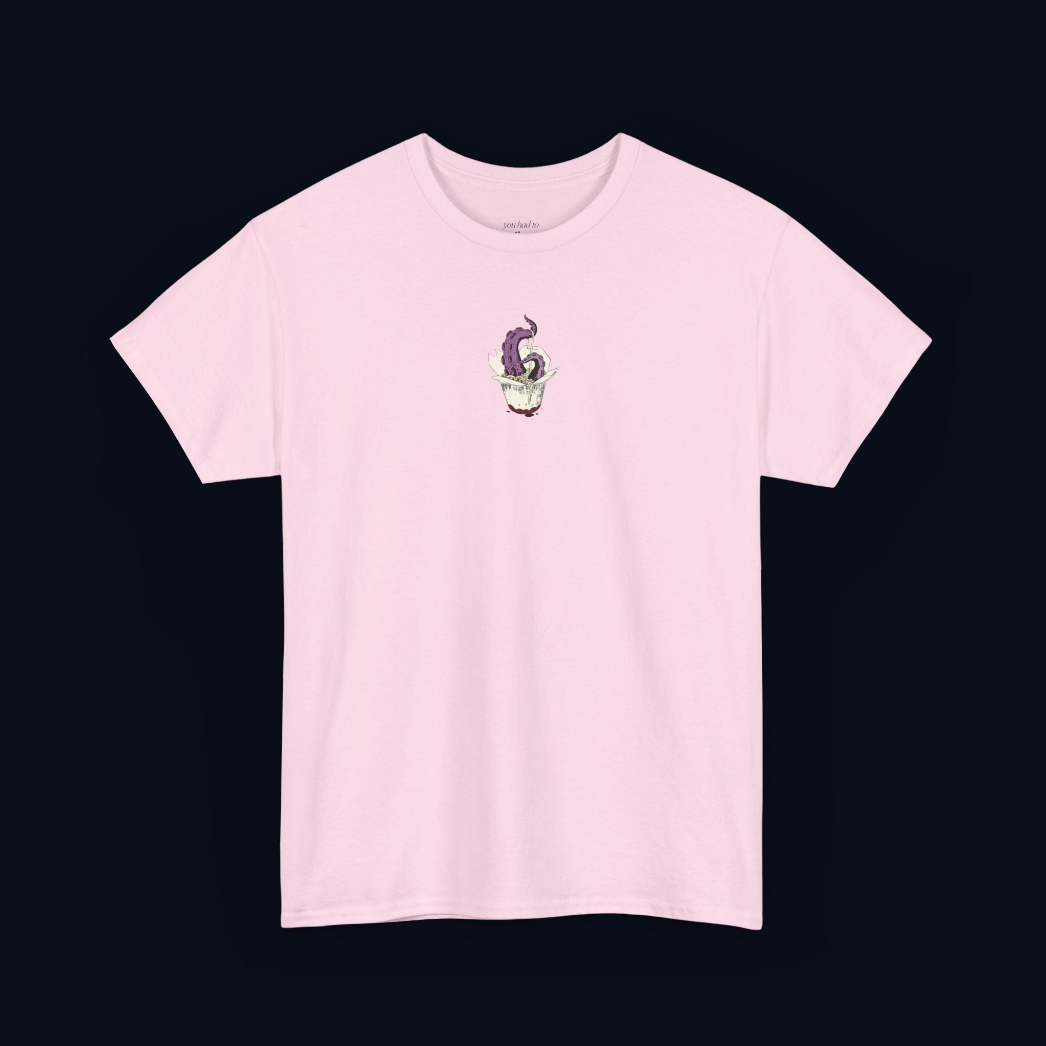 tentacle takeout printed t-shirt — nostalgic minimalist streetwear tee