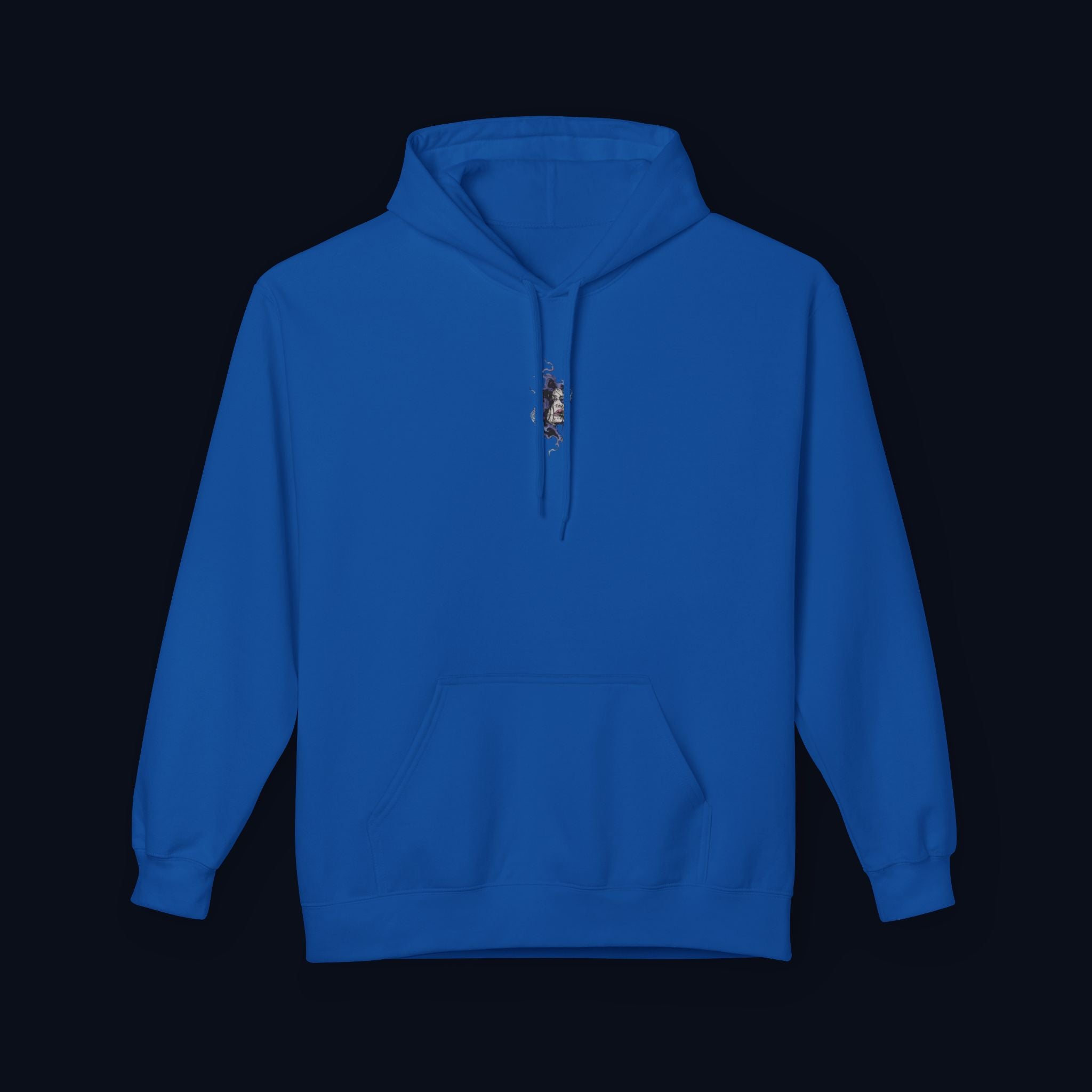 haunted portrait printed hoodie — nostalgic minimalist streetwear