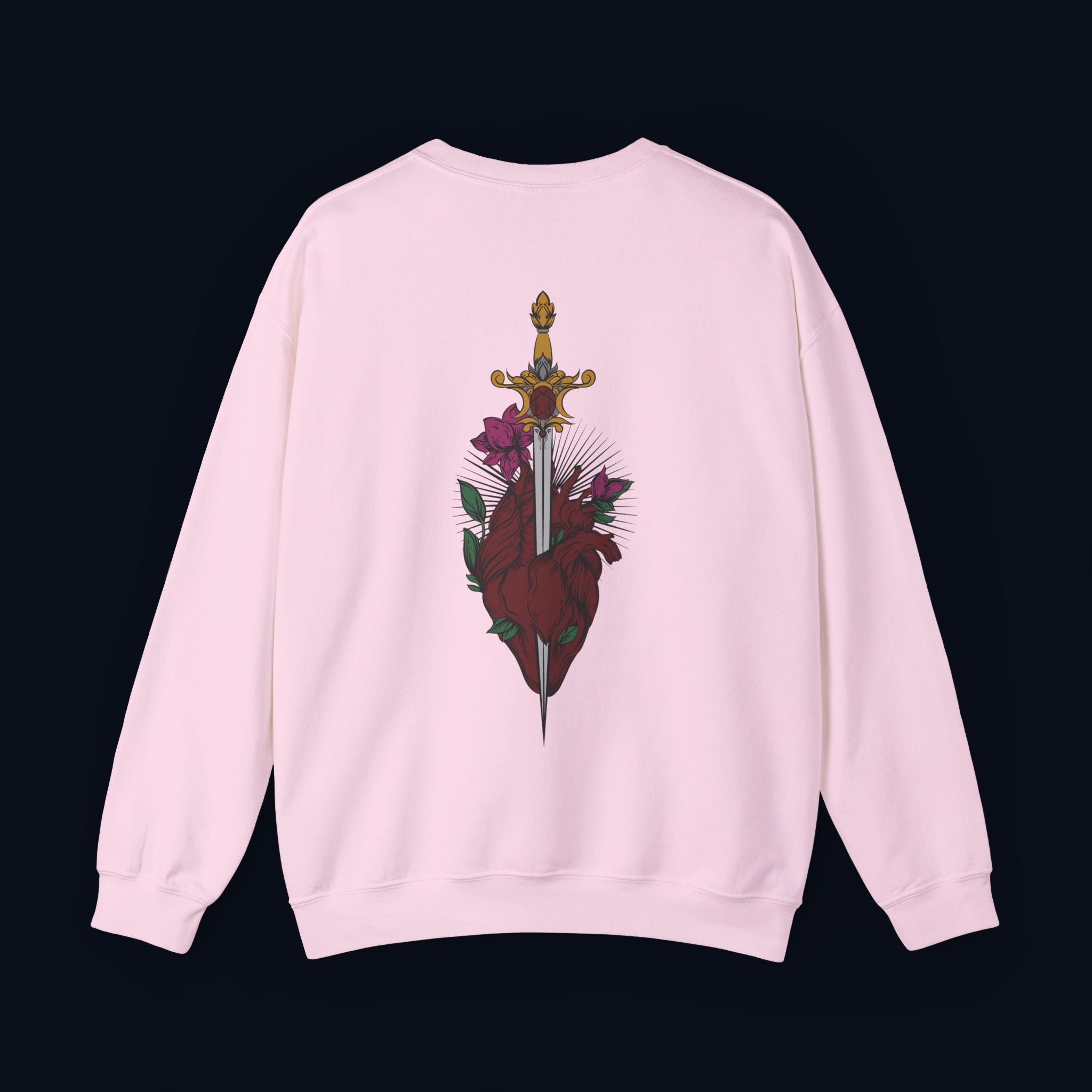 last goodbye back print crewneck sweatshirt — nostalgic minimalist streetwear